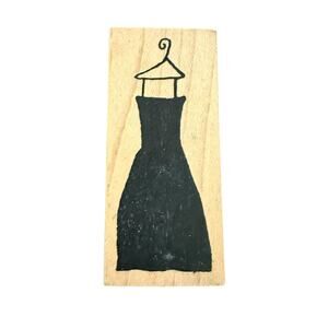 Savvy Stamps Dress On A Hanger Rubber Stamp